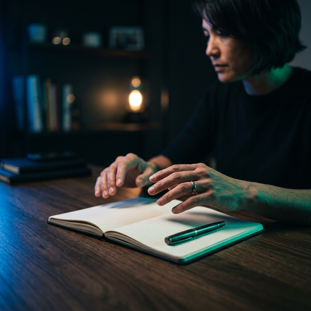 Founder planning objectives in focused workspace