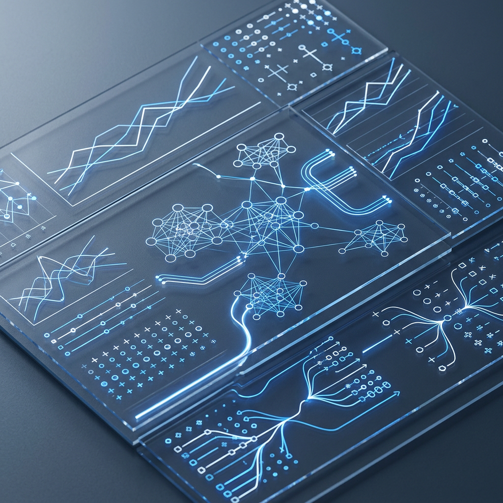 Data visualization networks with analytical precision overhead