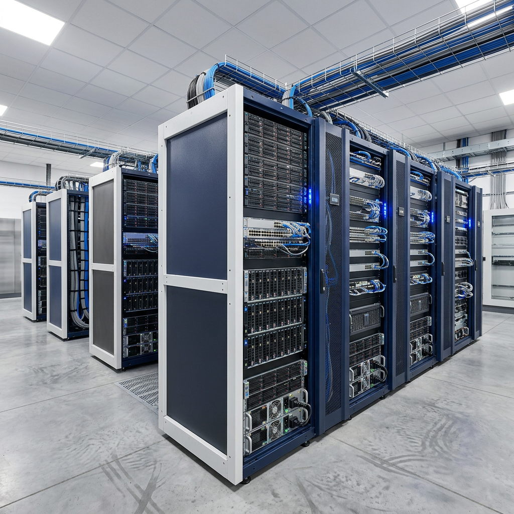 Modular server infrastructure with geometric arrangement