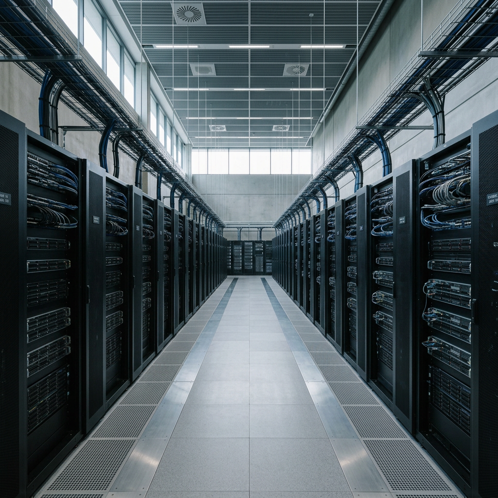 Symmetrical server infrastructure in neutral light