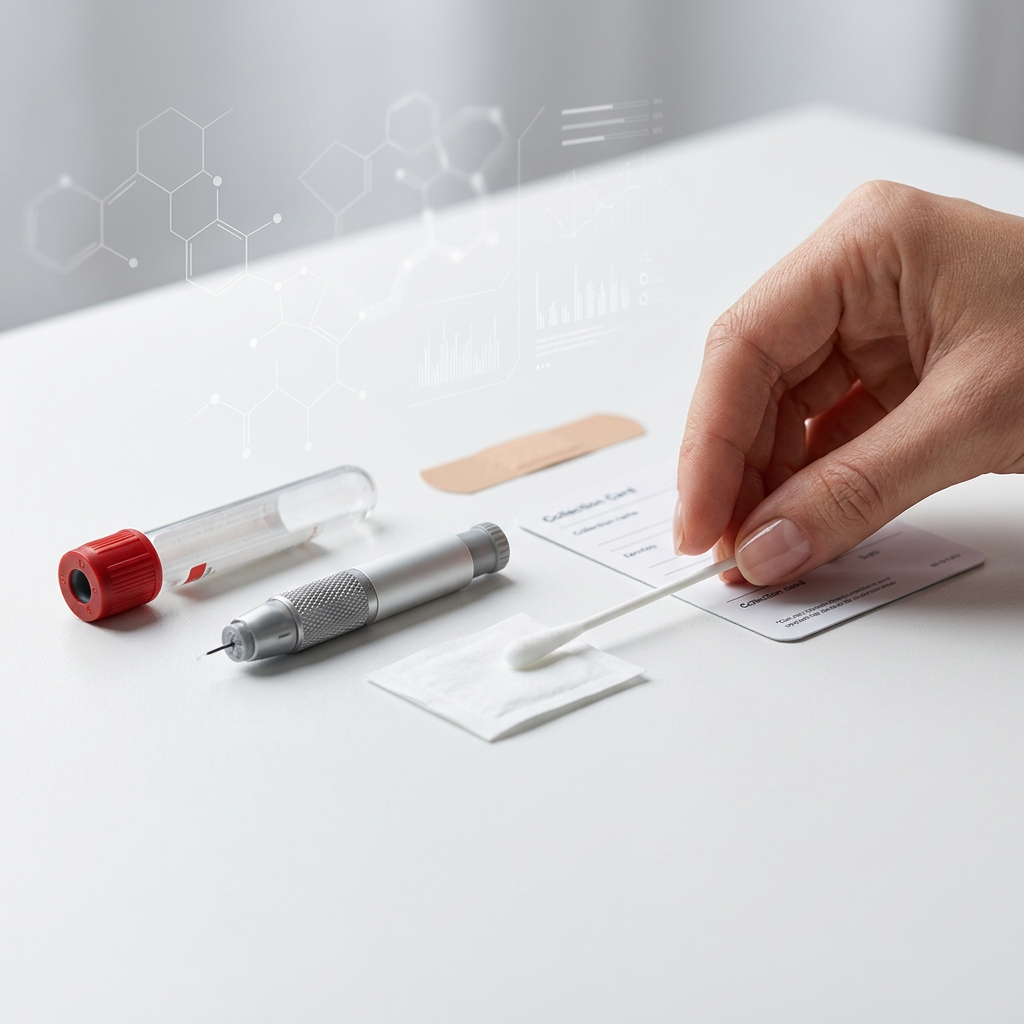 Professional blood collection kit with digital health visualization