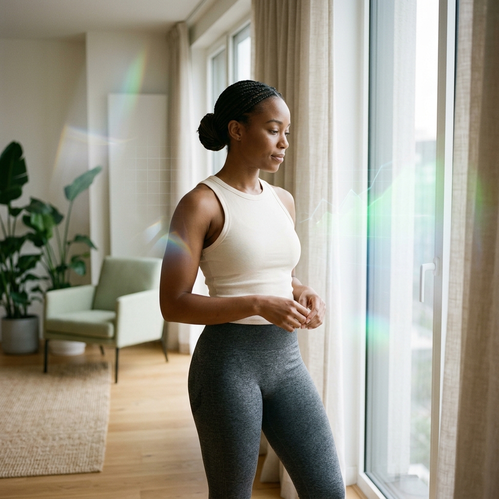 Empowered individual reflecting on comprehensive health insights