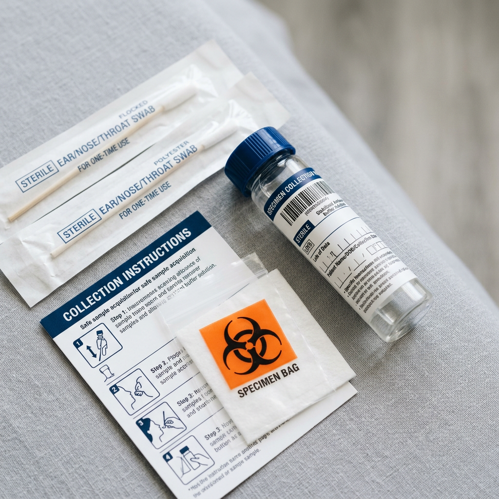 Professional blood collection kit with clean sterile components