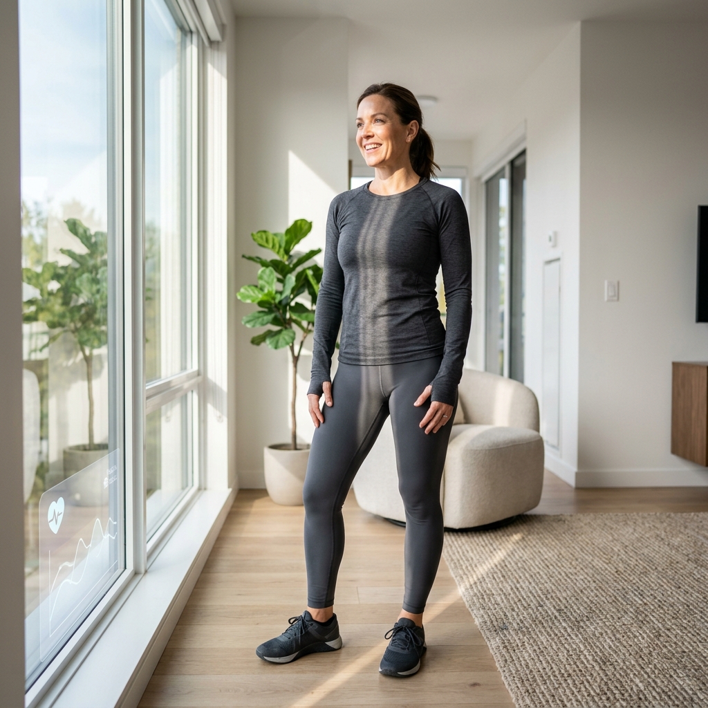 Energized adult in natural light embodying health awareness