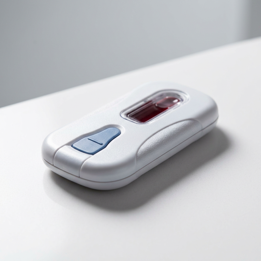 Professional at-home blood collection kit in soft studio light