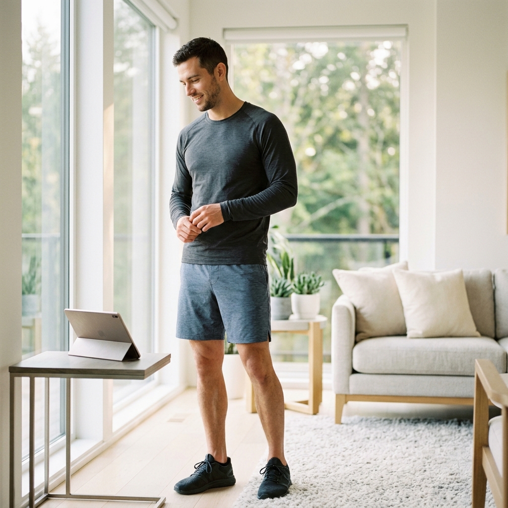 Active man reflecting on micronutrient test insights