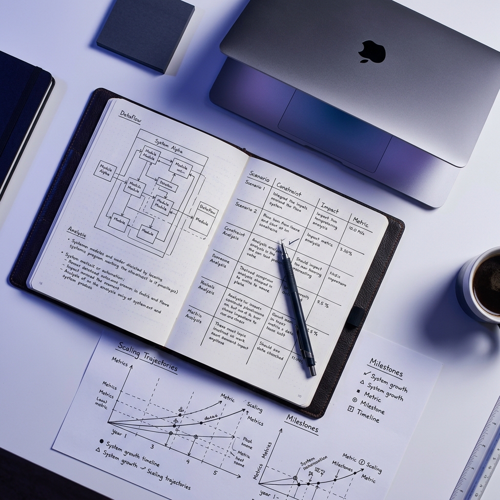 Tech stack evaluation worksheet with architecture notes