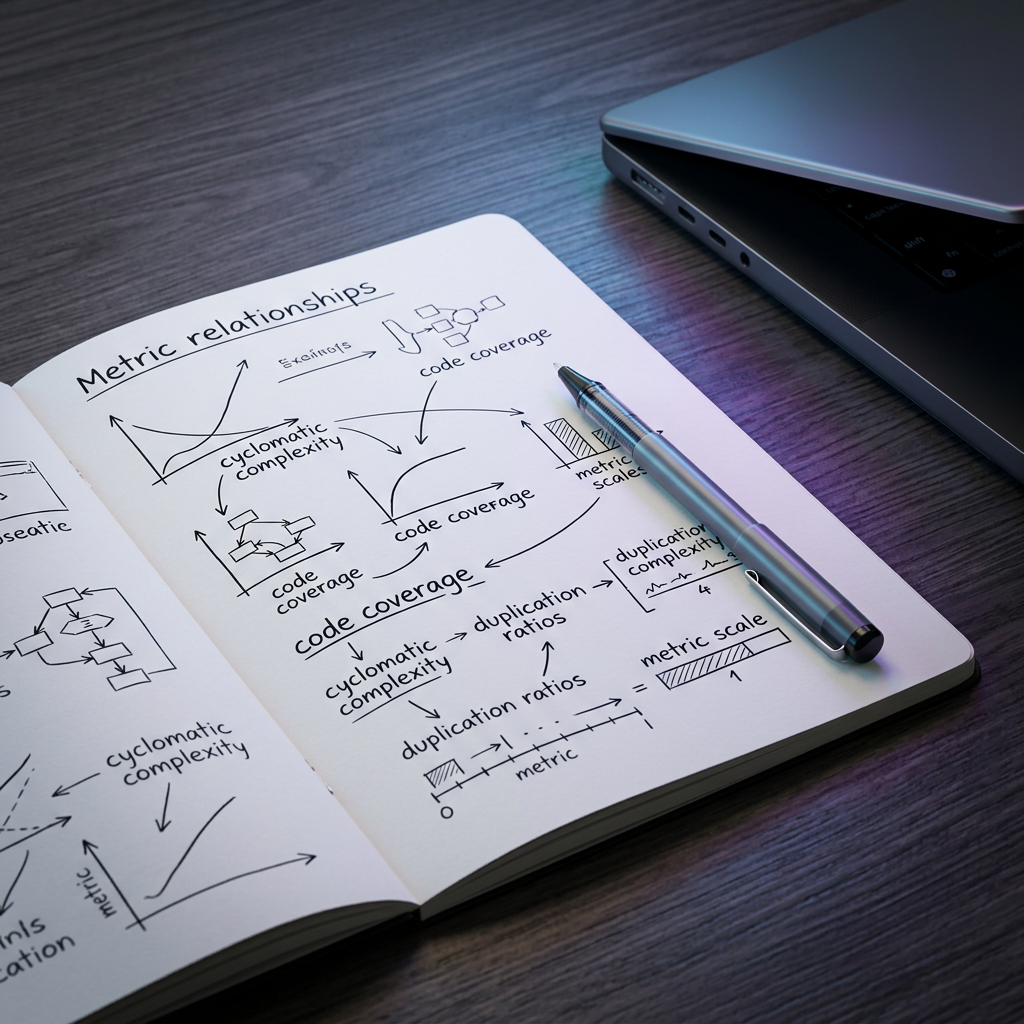 Engineering notes mapping code quality metric relationships