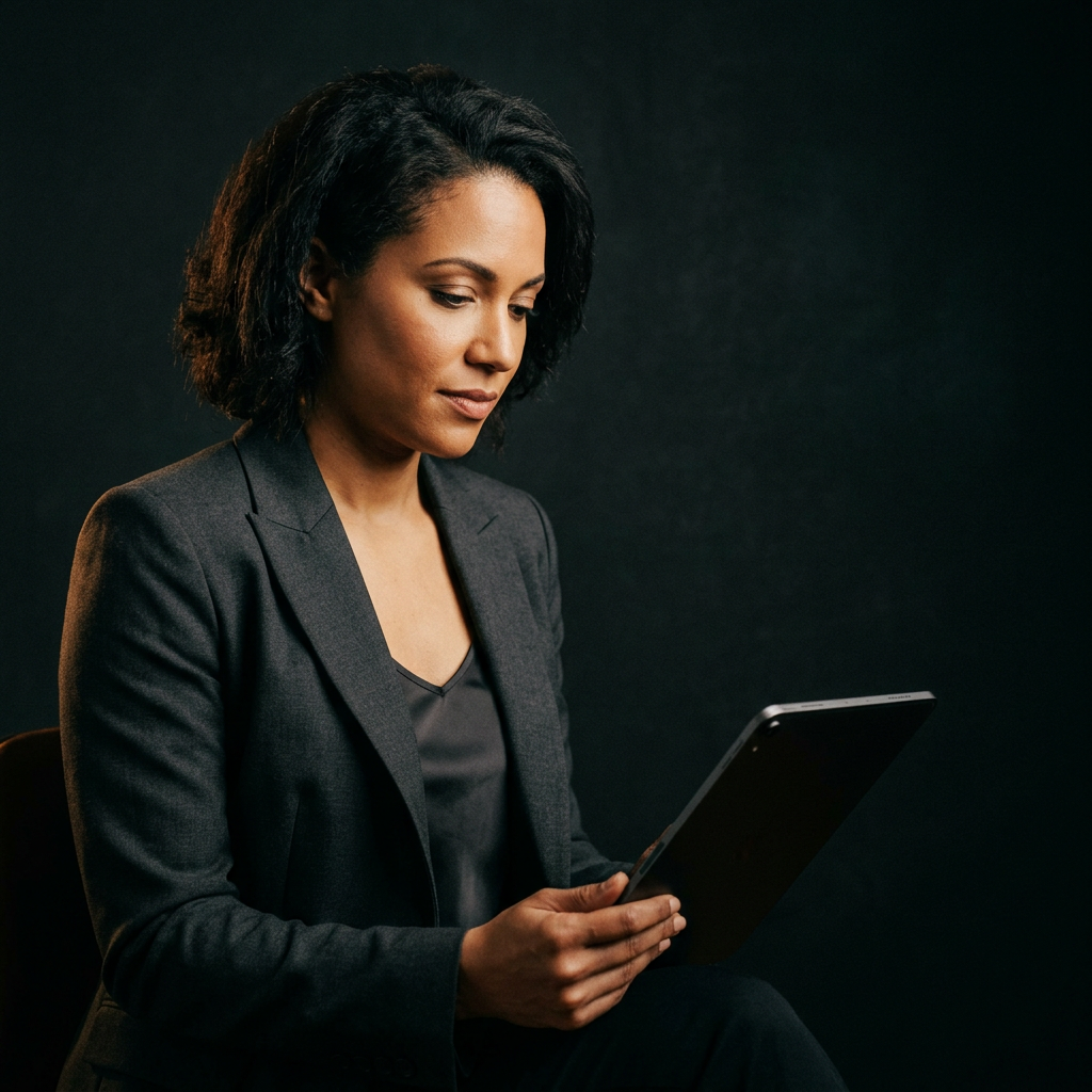 B2B leader reviewing authority audit documentation