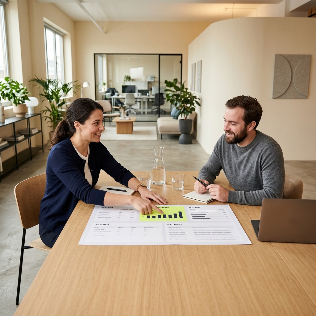 Agency team discussing managed SEO engagement strategy