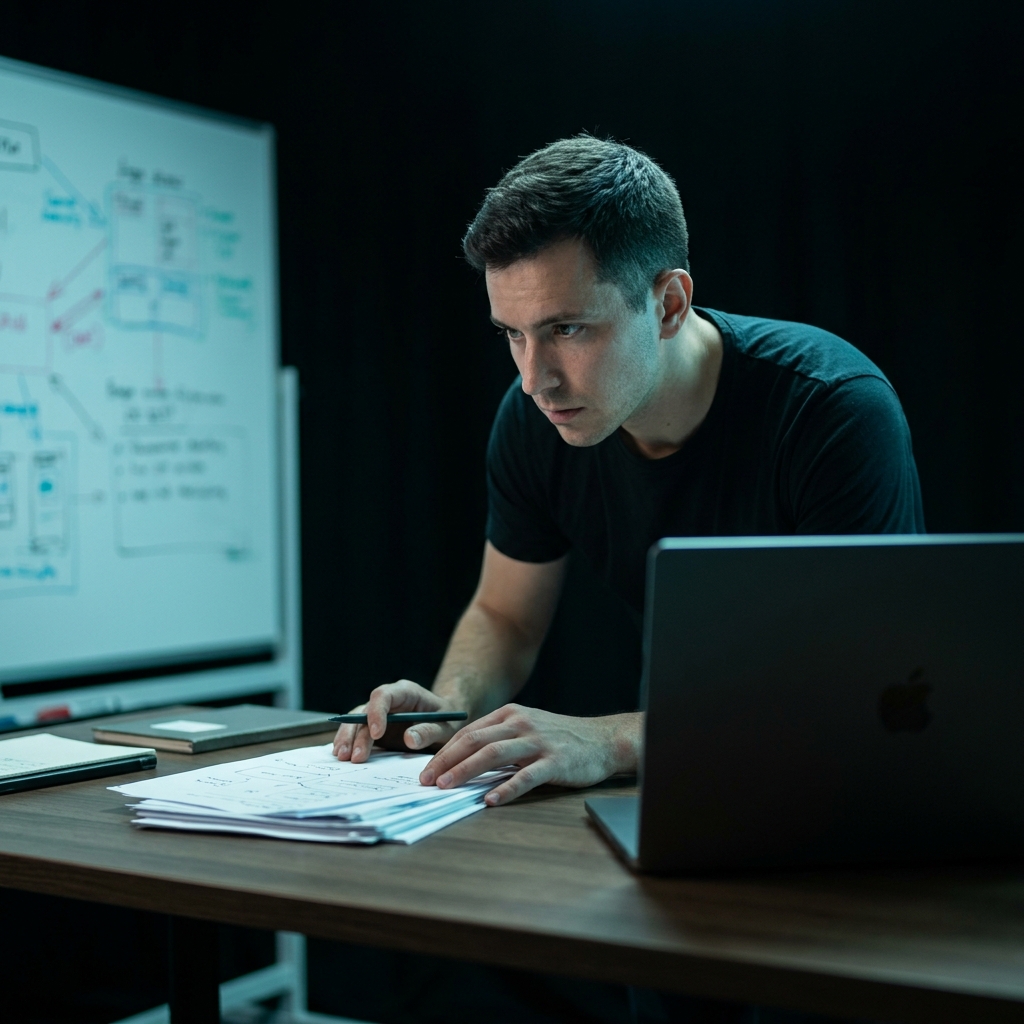 Founder intensely focused on strategic planning work