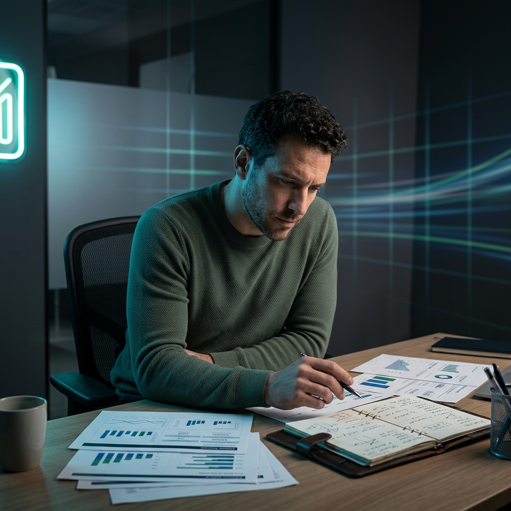 Founder preparing metrics and investor readiness materials