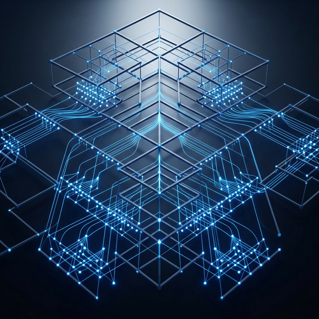 Digital lattice structure with hierarchical layer visualization