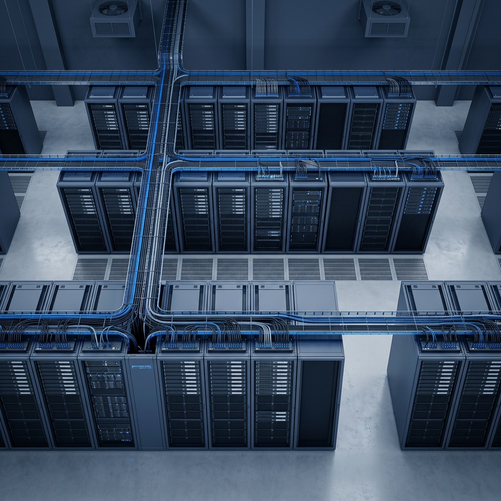 Organized data center infrastructure from above