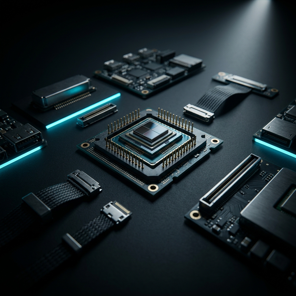 Precision hardware components with selective focus and accent lighting