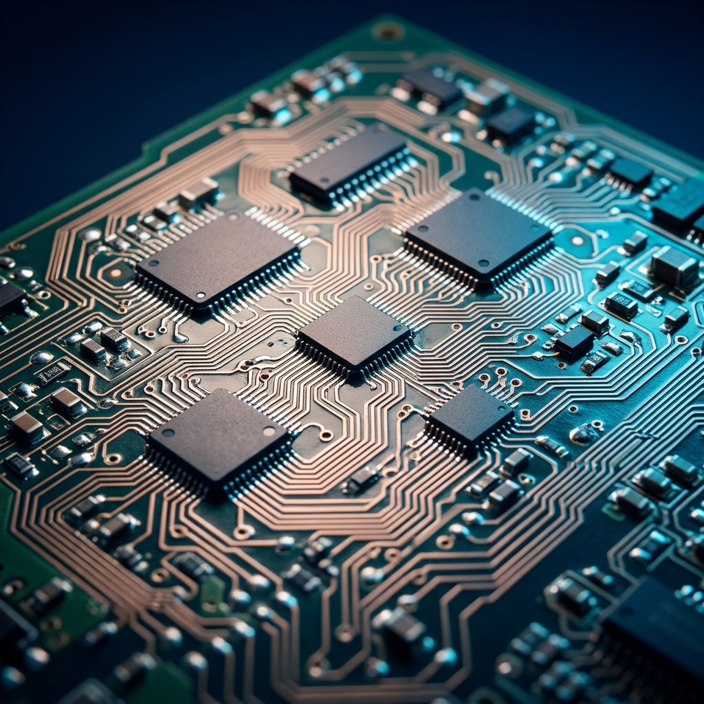 Macro circuit board traces and semiconductor pathways