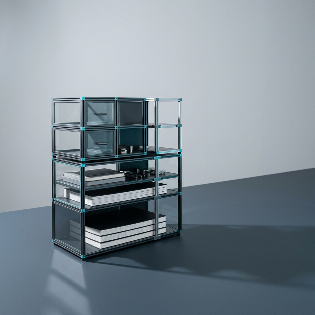 Modular metal components arranged with geometric precision