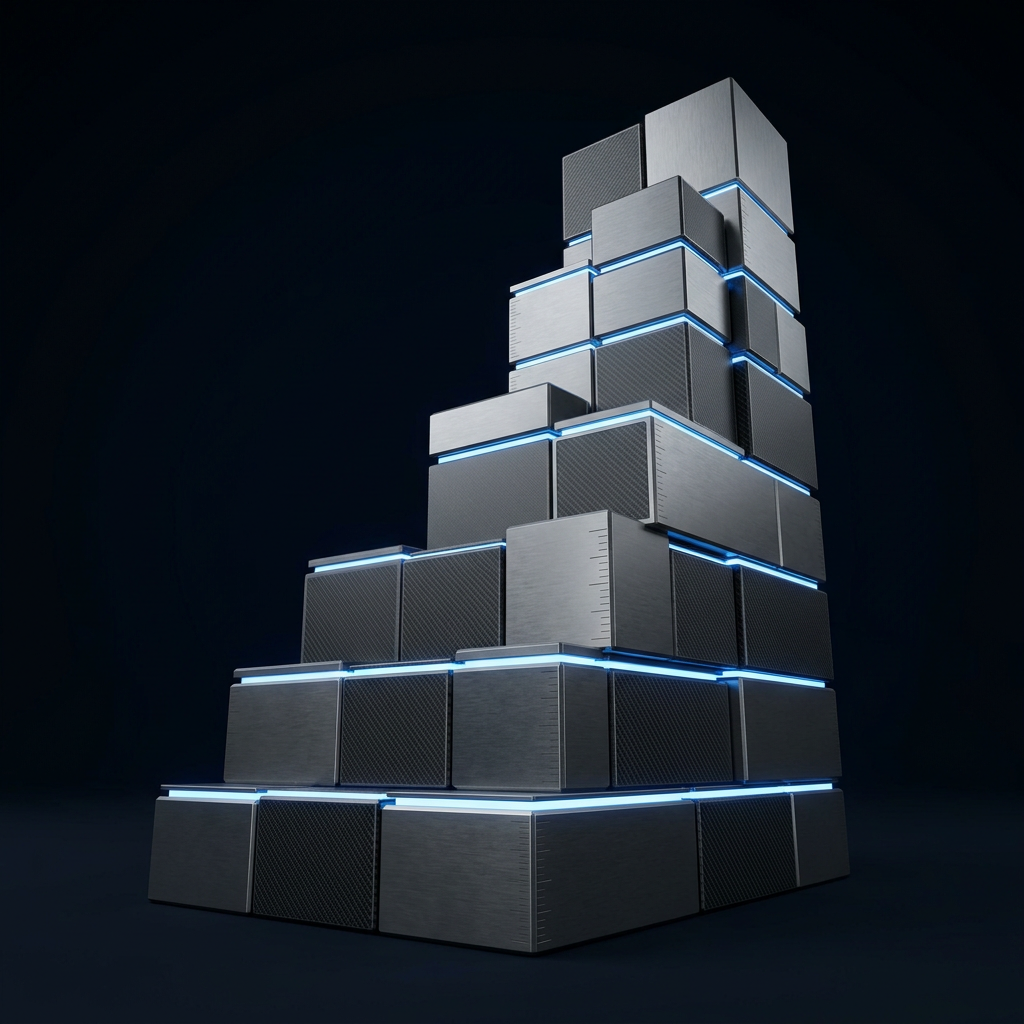Stacked layers symbolizing context window progression