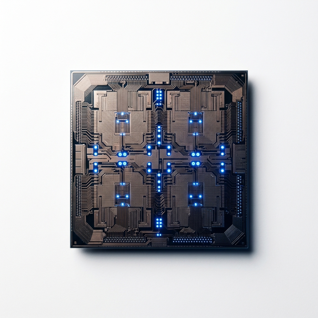 Overhead processor detail with sharp accent lighting
