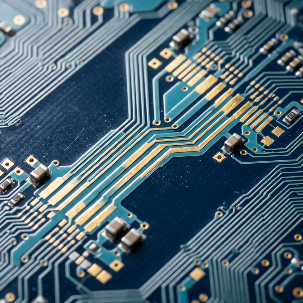 Circuit pathways converging at precision junction point