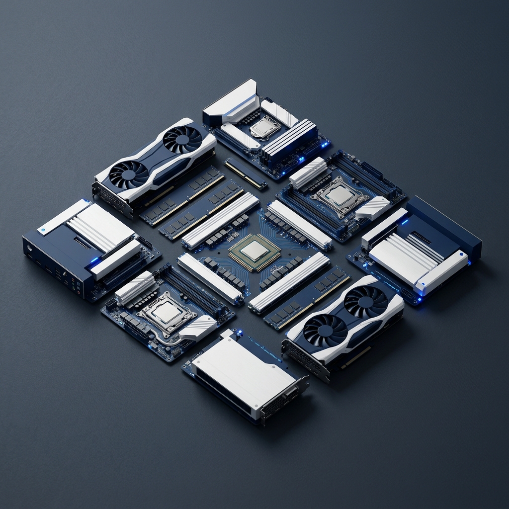 Modular AI hardware components arrangement