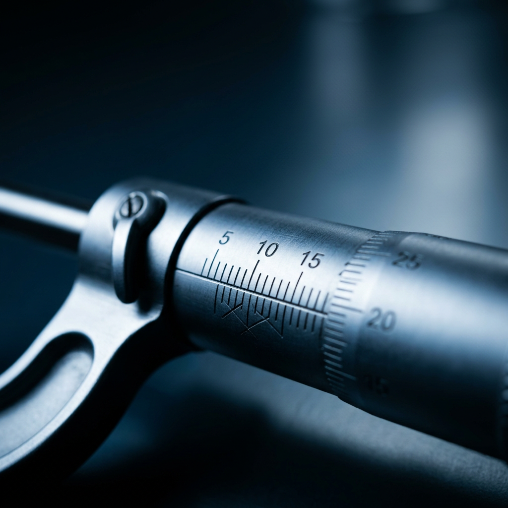 Precision measurement instrument scale detail