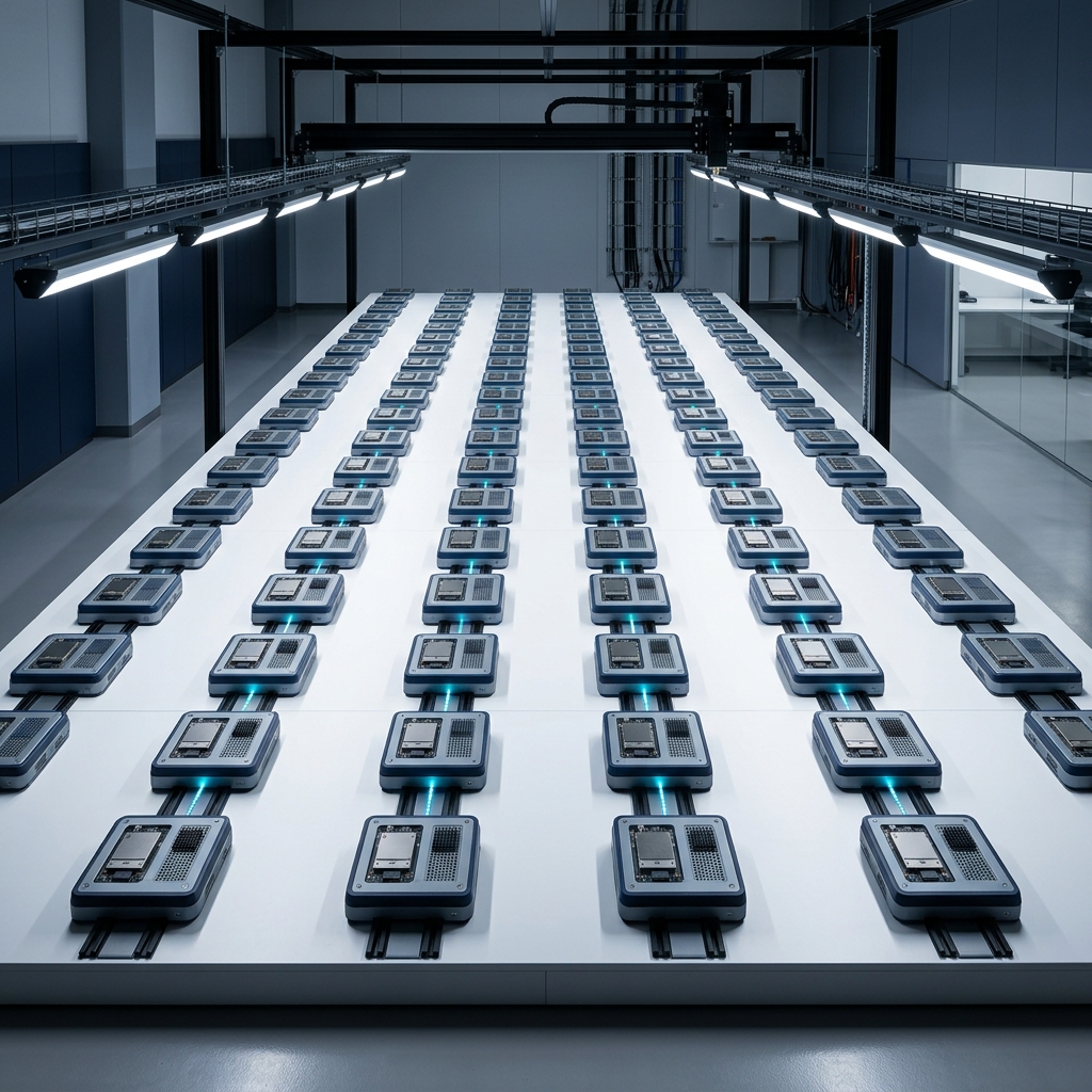 Modular hardware components in symmetrical testing setup