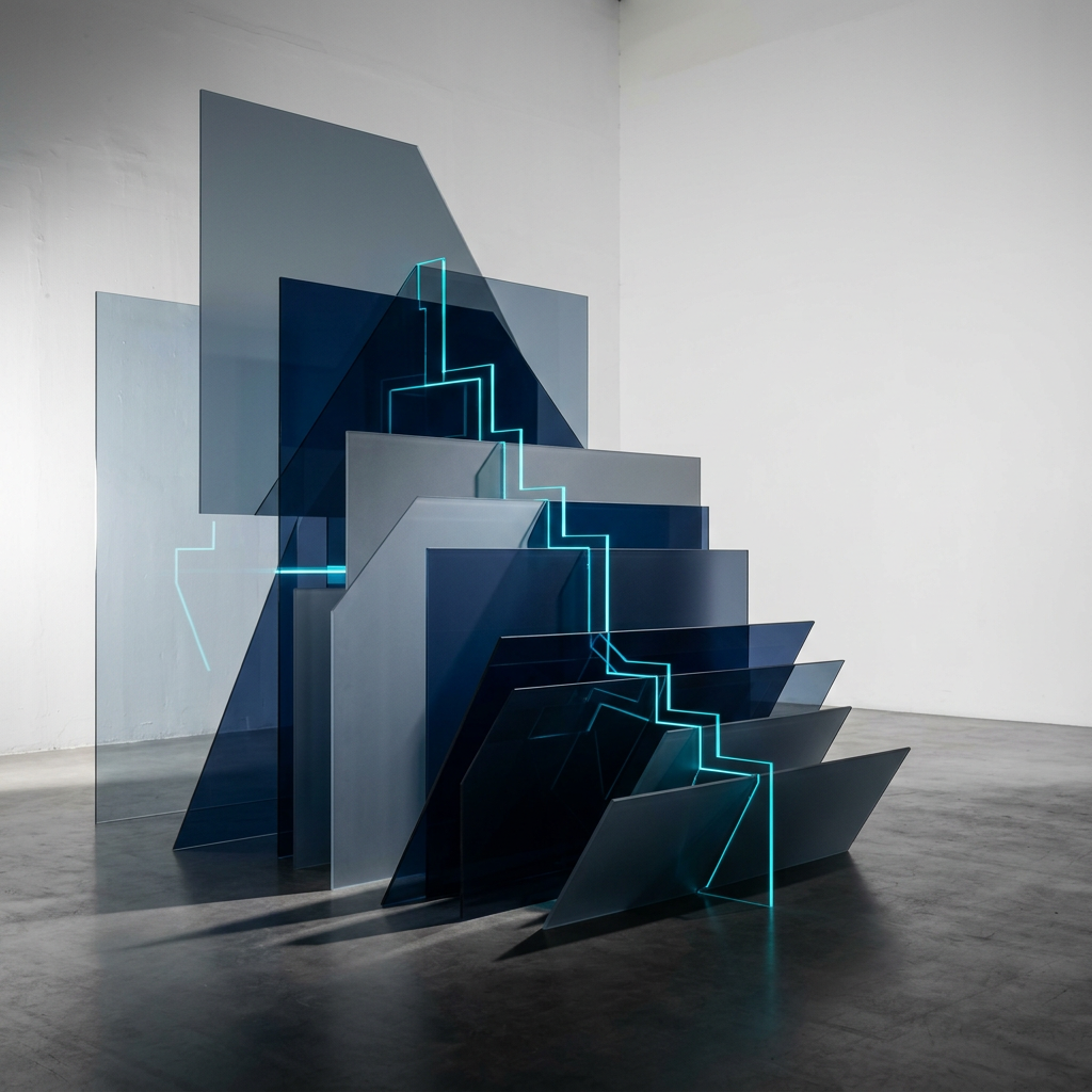 Layered data structure visualization in studio light
