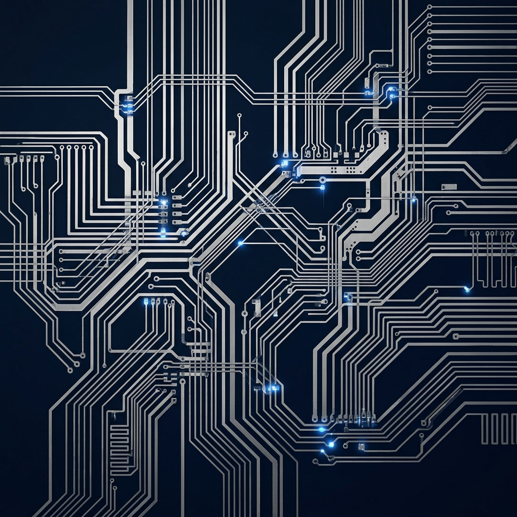 Overhead view of geometric data structure nodes