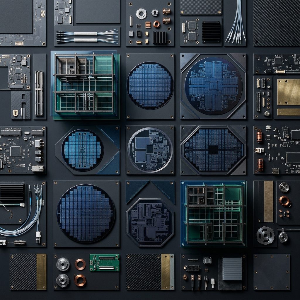 Modular technical components in structured arrangement