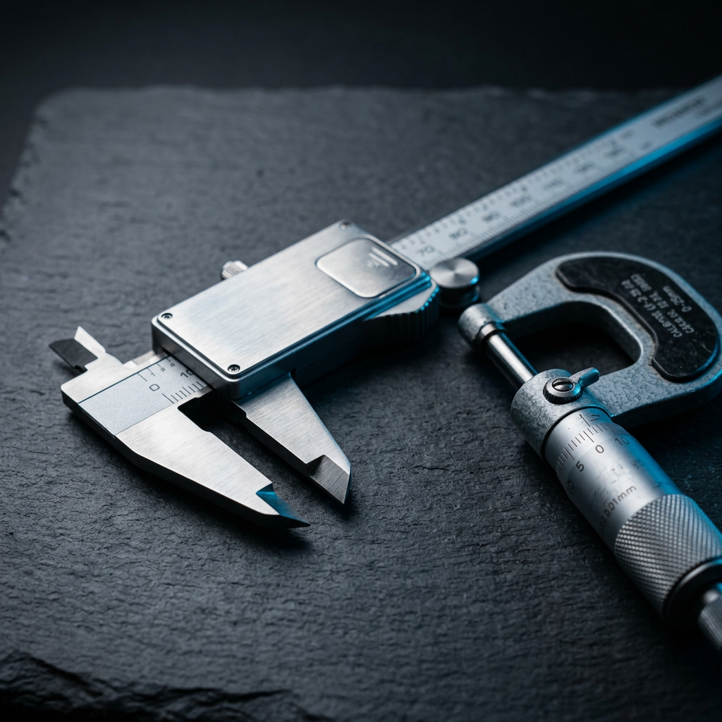 Precision measurement instruments in sharp focus