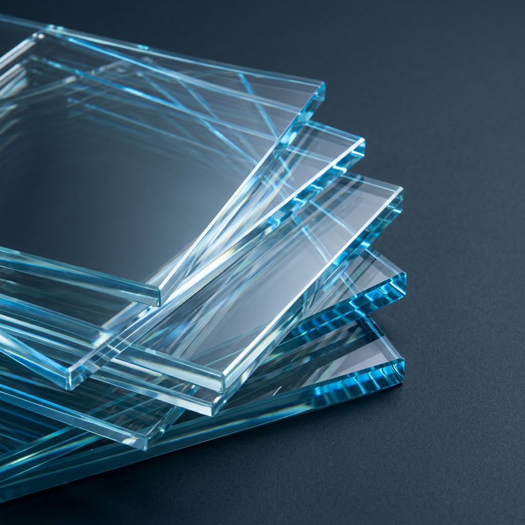 Layered transparent surfaces with precise lighting