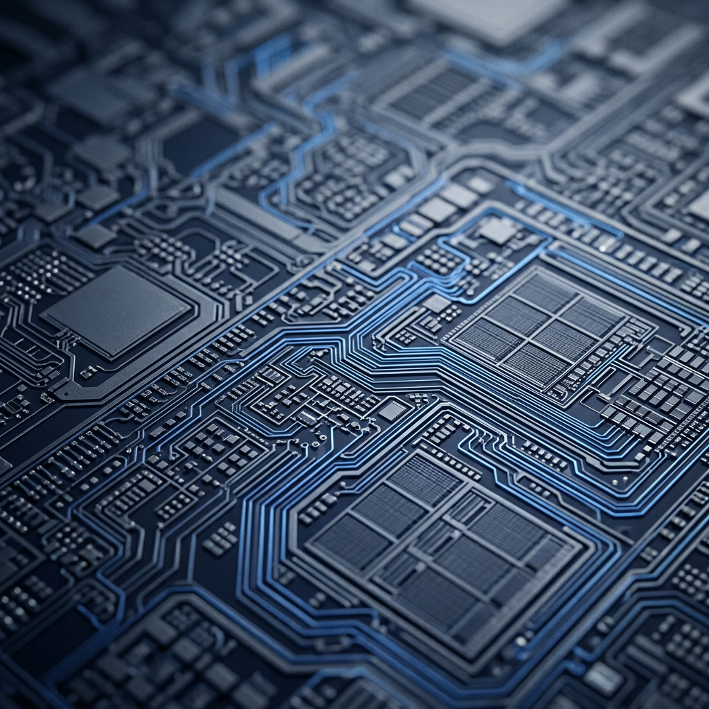 Macro processor chip with blue data pathways