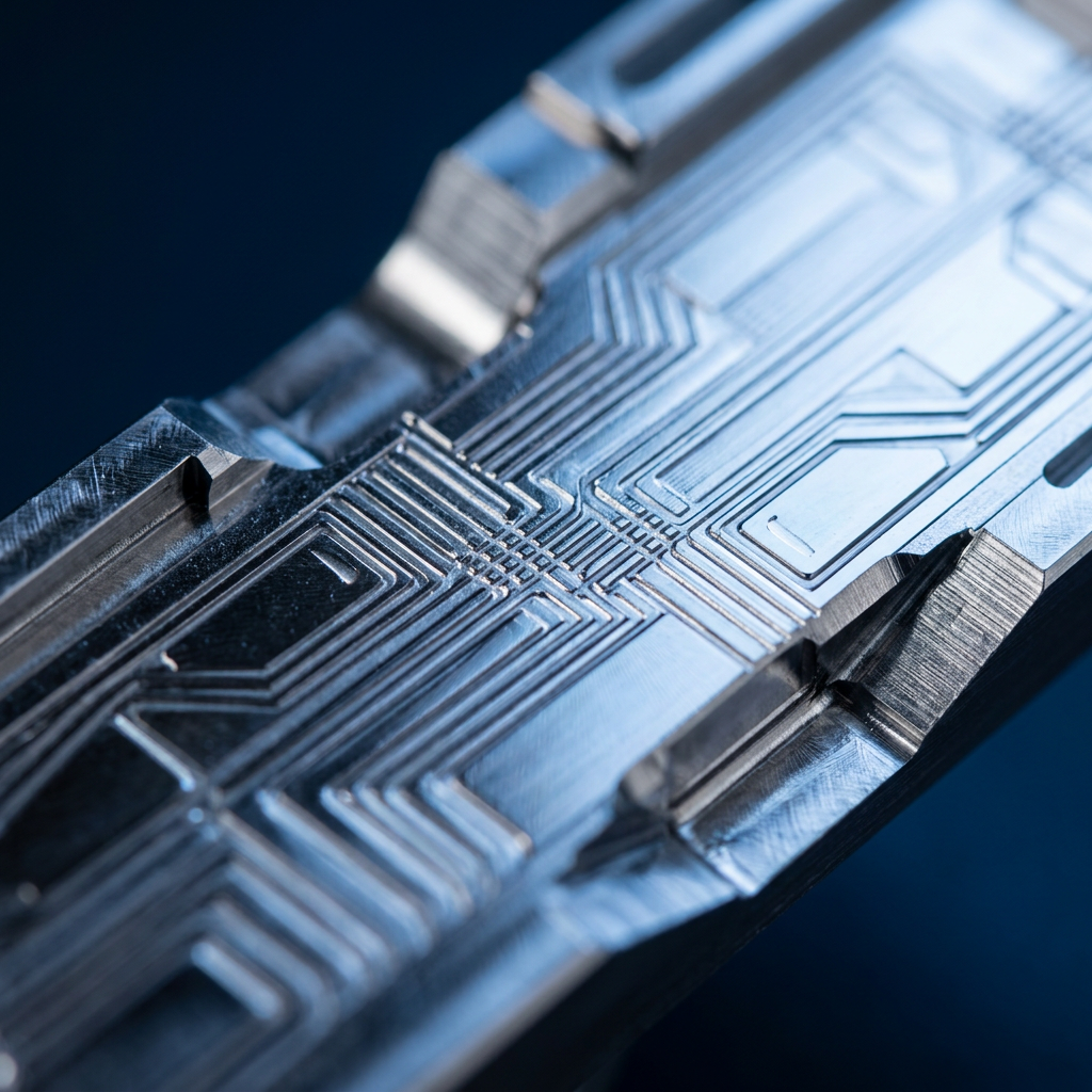 Macro detail of precision engineering conveying technical rigor