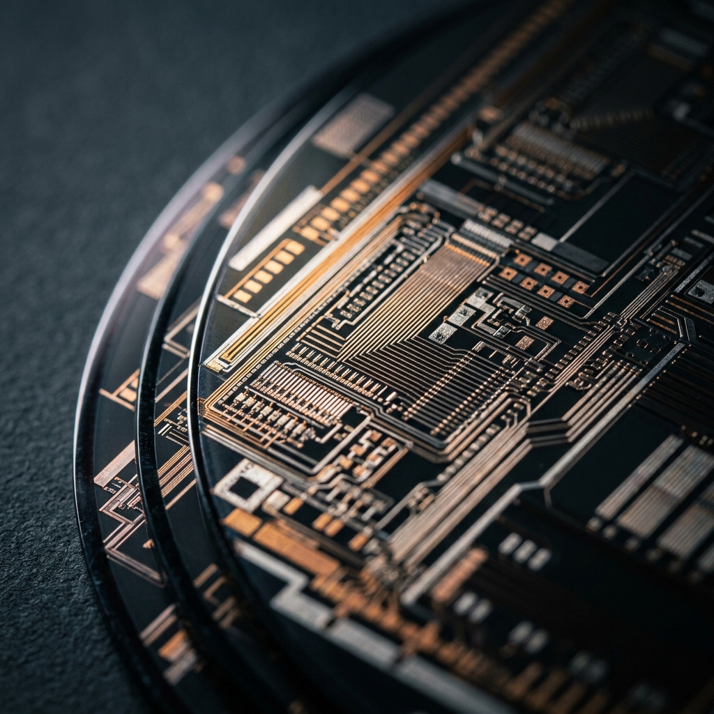 Layered circuit board architecture in macro detail