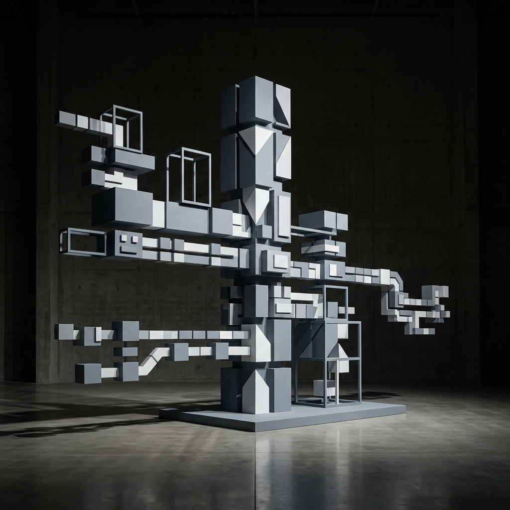 Layered modular architecture in geometric forms