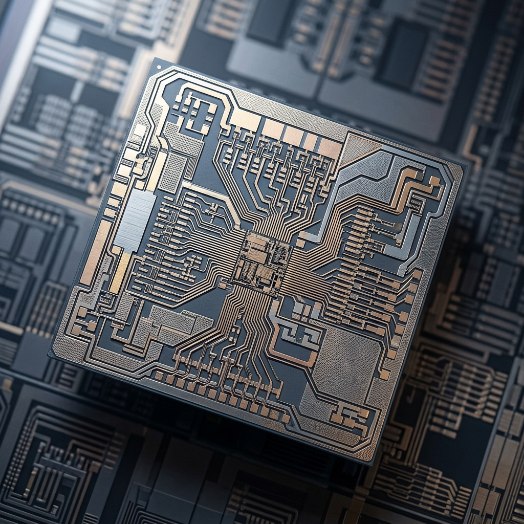 Macro view of engineered silicon surface details