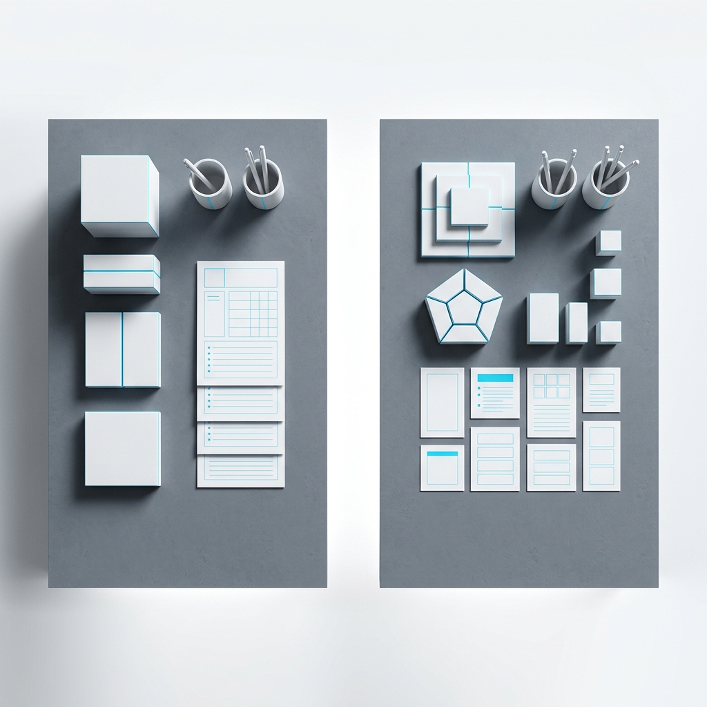 Two distinct methodological arrangements compared symmetrically