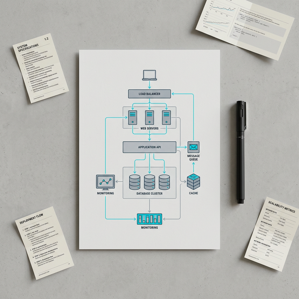 Technical blueprint and infrastructure planning materials