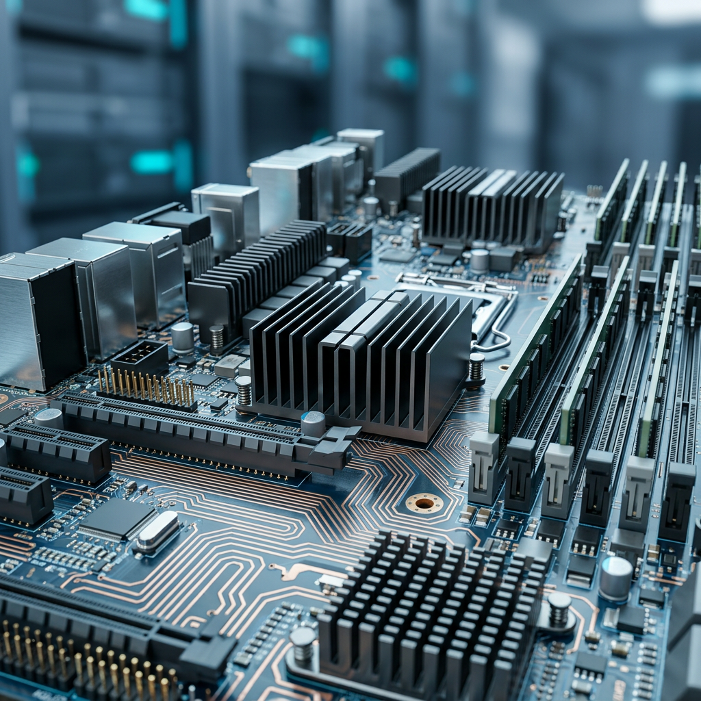 Server hardware components and circuit board details