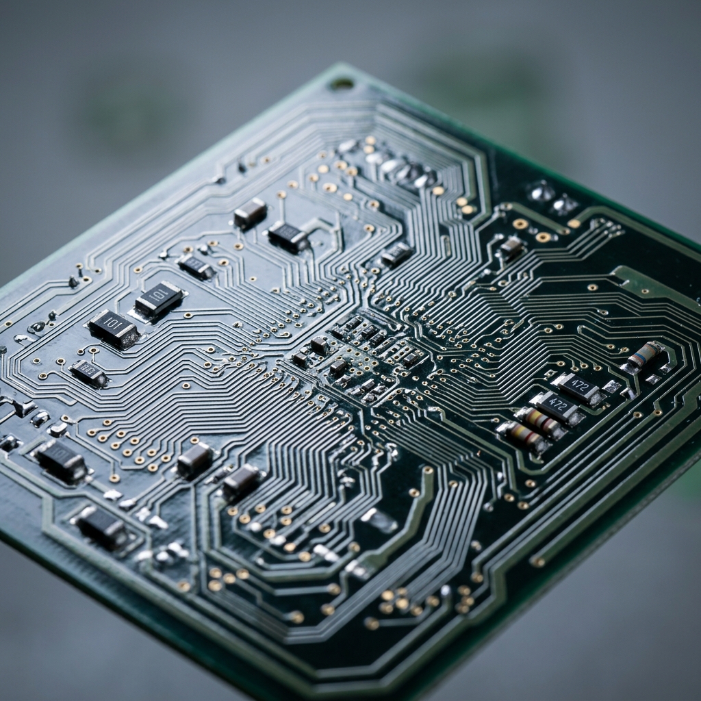 Detailed microprocessor circuitry and traces