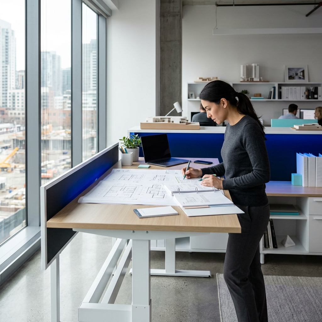 Engineer reviewing banking platform architecture documentation