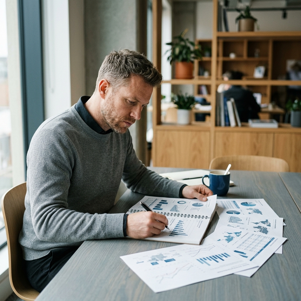 AI talent professional analyzing market data