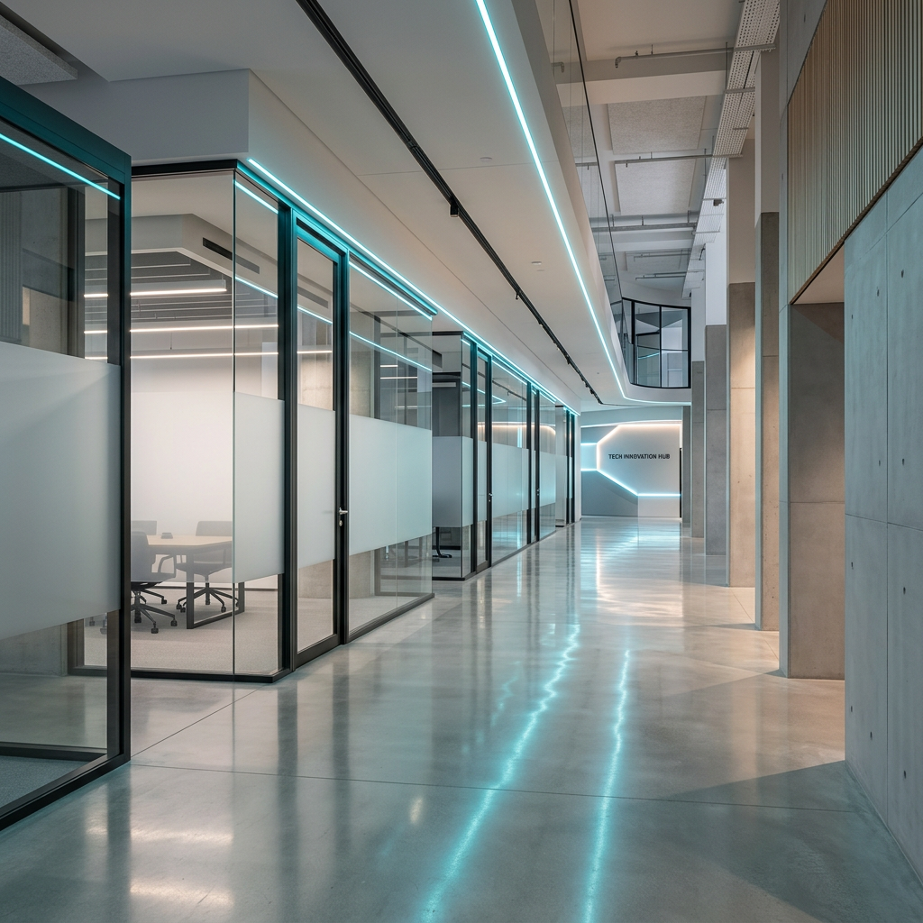 Contemporary tech workplace infrastructure and design