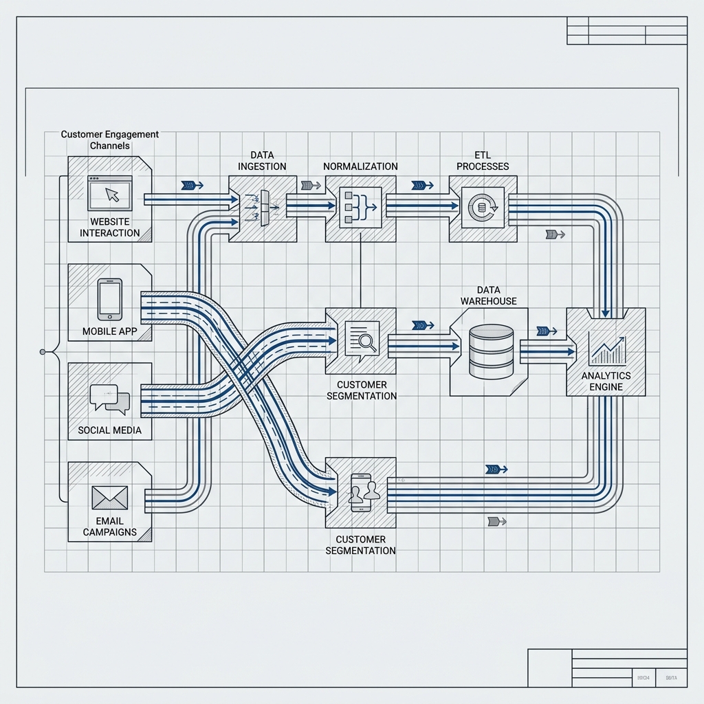 Data pipeline diagram revealing biased channel tracking