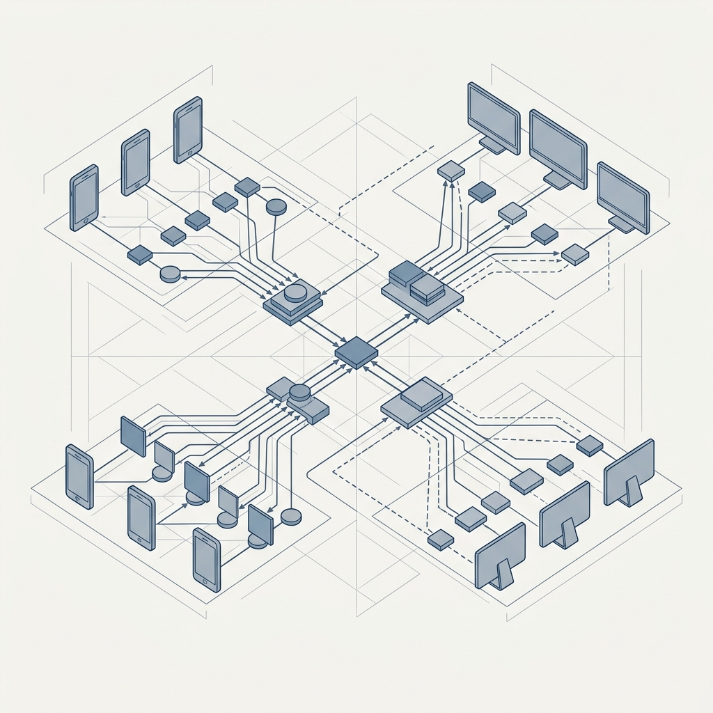 Identity graph architecture visualization showing data flow