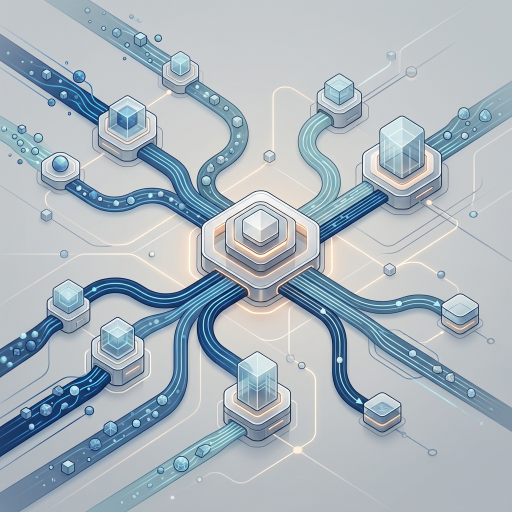 Data pipeline architecture with converging signal channels