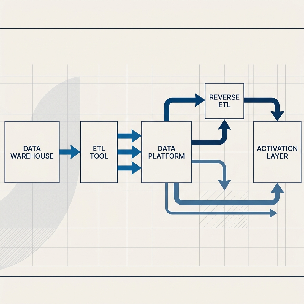 Technical blueprint of composable CDP architecture diagram