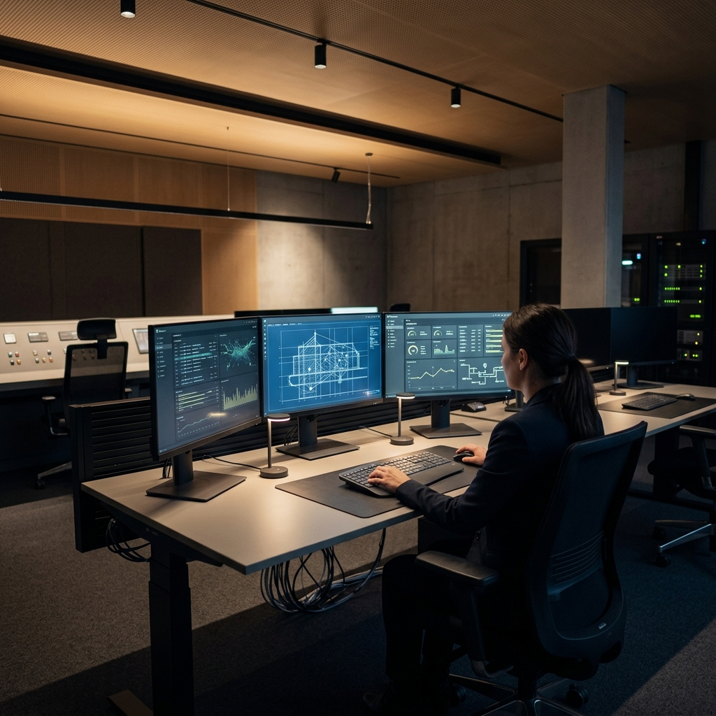 Data monitoring station with multiple dashboard displays