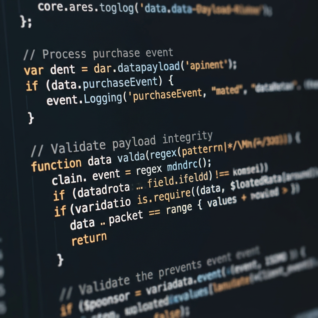 Server-side tracking code with compliance validation logic